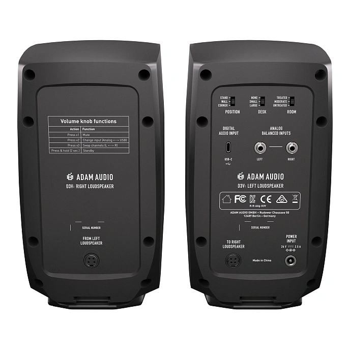 Studio monitor ADAM AUDIO D3V Black - img.2