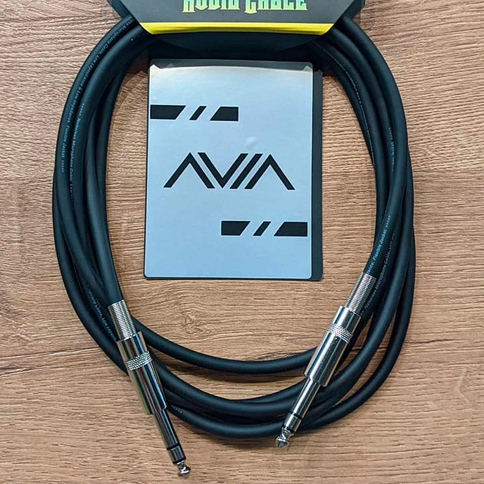 Cable AVIA TRS Cables Black 6.3mm stereo (m) - 6.3mm stereo (m) 3m - img.1