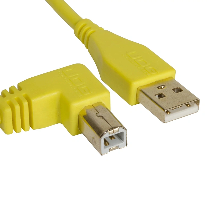 Cable UDG Ultimate Audio Cable USB-A - USB-B 2m Angled Yellow - img.1