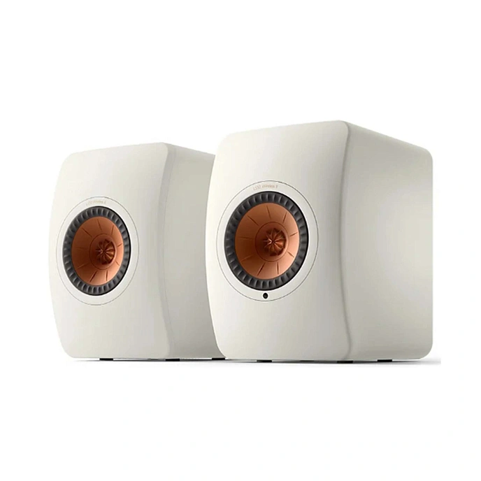 Bookshelf speakers KEF LS50 Wireless II Mineral White + KEF S2 Floor Stand - img.1