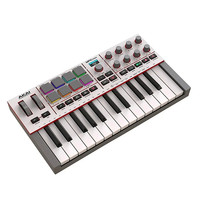 MIDI Keyboard AKAI PRO MPK Mini IV White - img.1
