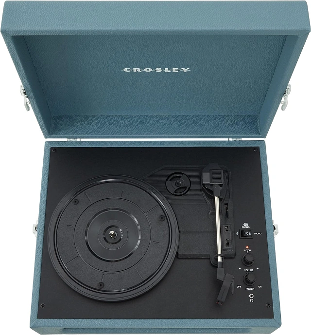 Turntable Crosley Voyager Portable With Bluetooth Out Washed Blue - img.4