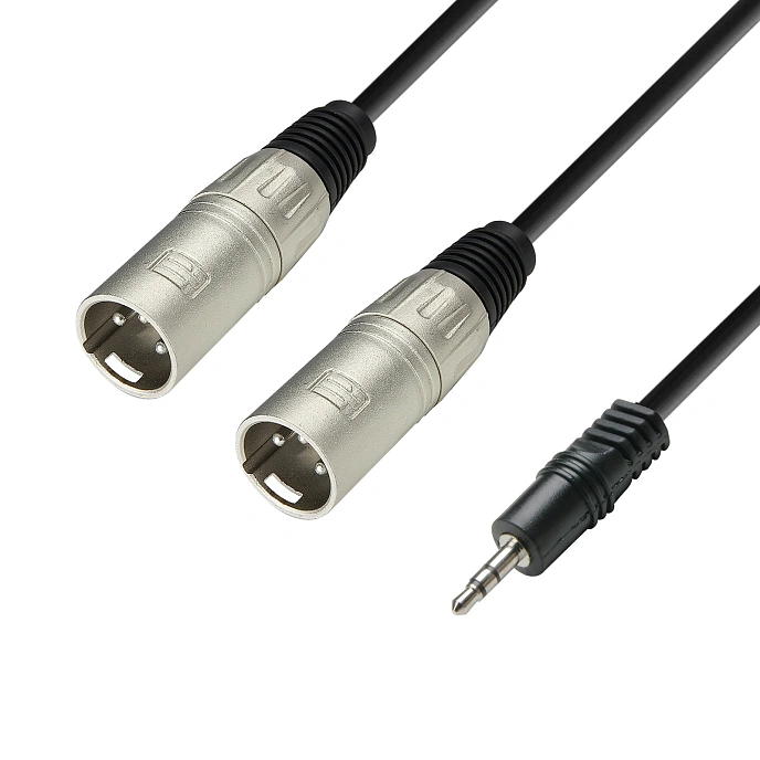 Cable Adam Hall K3YWMM0300 Black Jack 3.5mm - 2XLR 3m - img.0