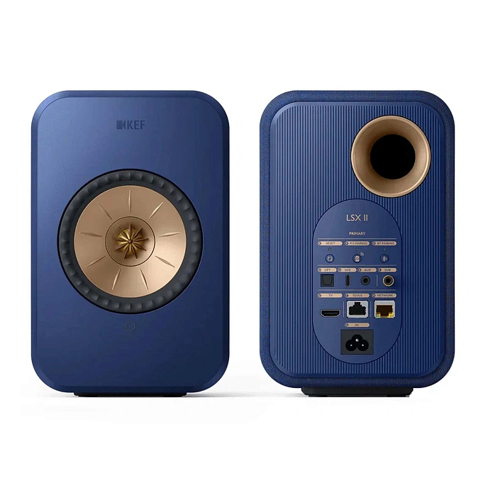 Bookshelf speakers KEF LSX II Cobalt Blue + KEF S1 Floor Stand Black - img.2