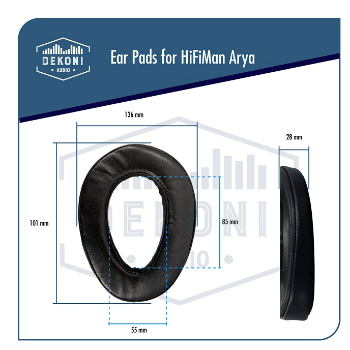 Eartips Dekoni Audio Elite Sheepskin for HiFiMan Arya Black - img.5