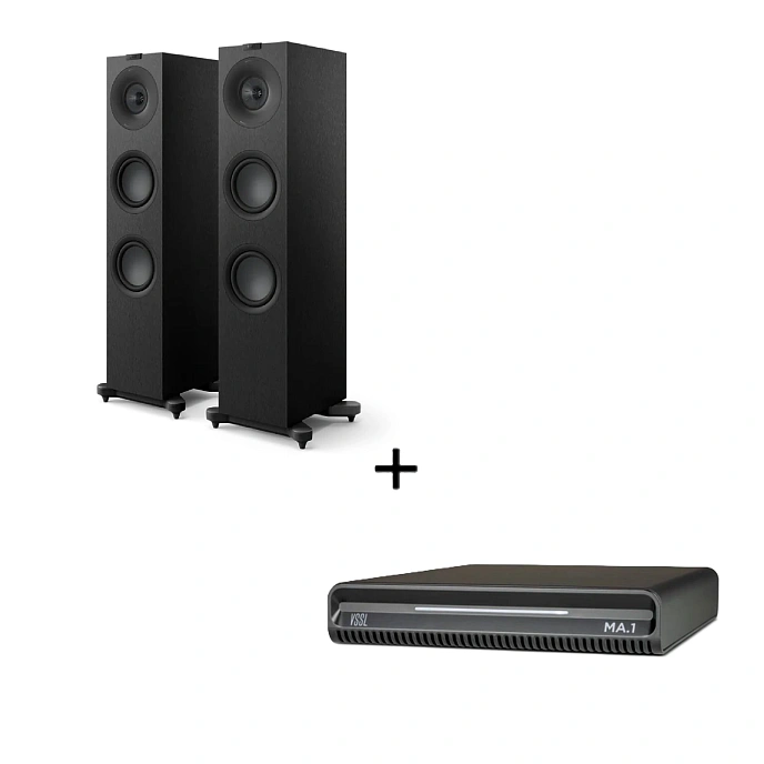 Speaker System KEF Q7 Meta Satin Black (Pair) + VSSL MA.1 Black - img.0
