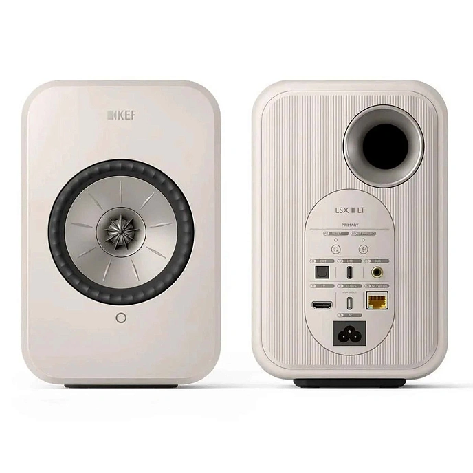 Bookshelf speakers KEF LSX II LT Stone White + KEF P1 Desk Pad Silver - img.4