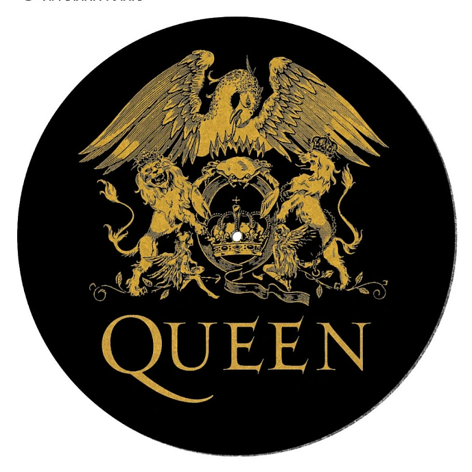 Vinyl Accessory Pyramid Queen Logo (12 Slipmat) Black - img.0