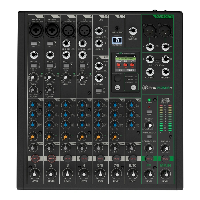 Mixing console Mackie ProFX10v3+ Black - img.2