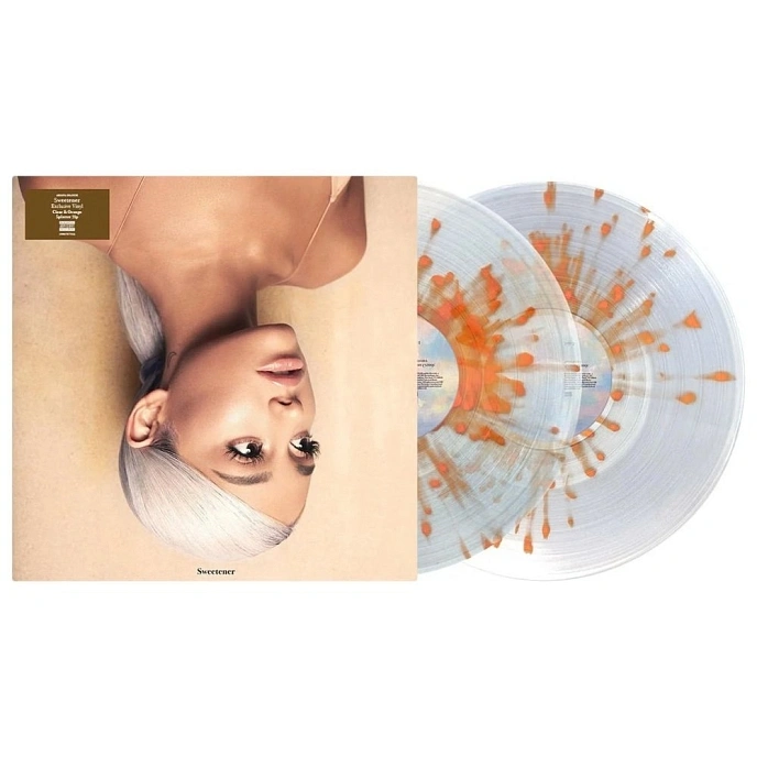 Vinyl Record Ariana Grande - Sweetener (Clear With Orange Splatter) - 2LP - img.1