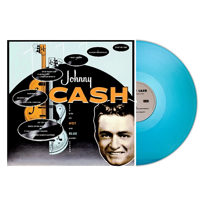Vinyl Record Johnny Cash – With His Hot And Blue Guitar (Turquoise) LP - img.1