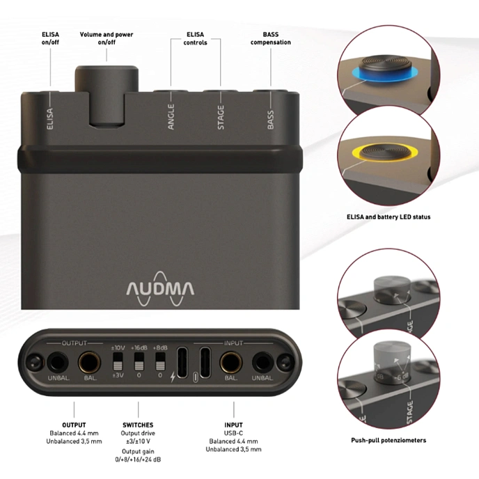 Headphone Amplifier Audma Brioso PHPA1 Black - img.6