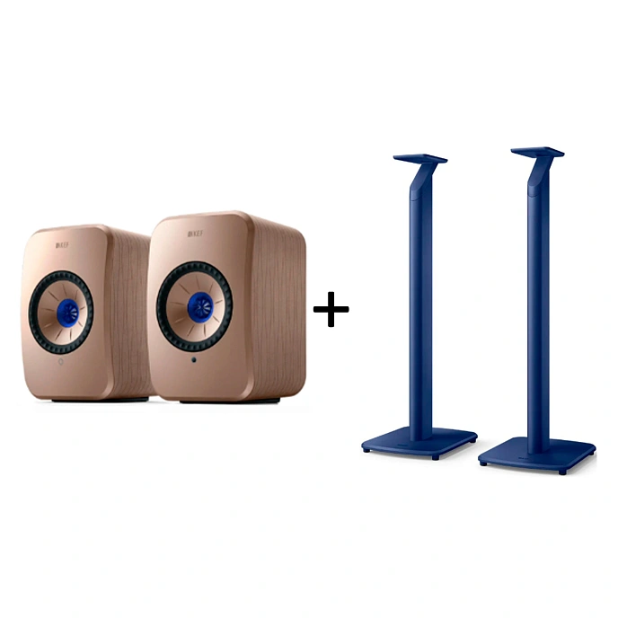 Kit KEF LSX II Soundwave + KEF S1 Floor Stand Cobalt Blue - img.0