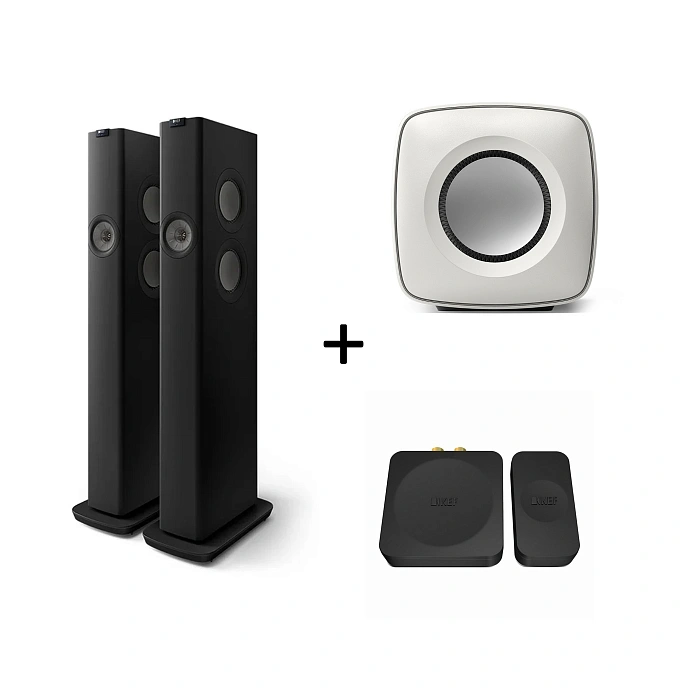 Kit KEF LS60 Wireless Carbon Black + Kube KC62 Subwoofer + KW1 Kit - img.0