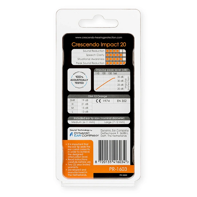 Earplugs Crescendo Impact 20 - img.1