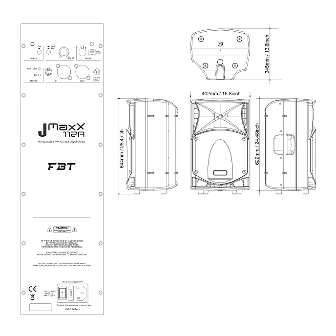 Floorstanding Speakers FBT JMAXX 112A Black - img.3