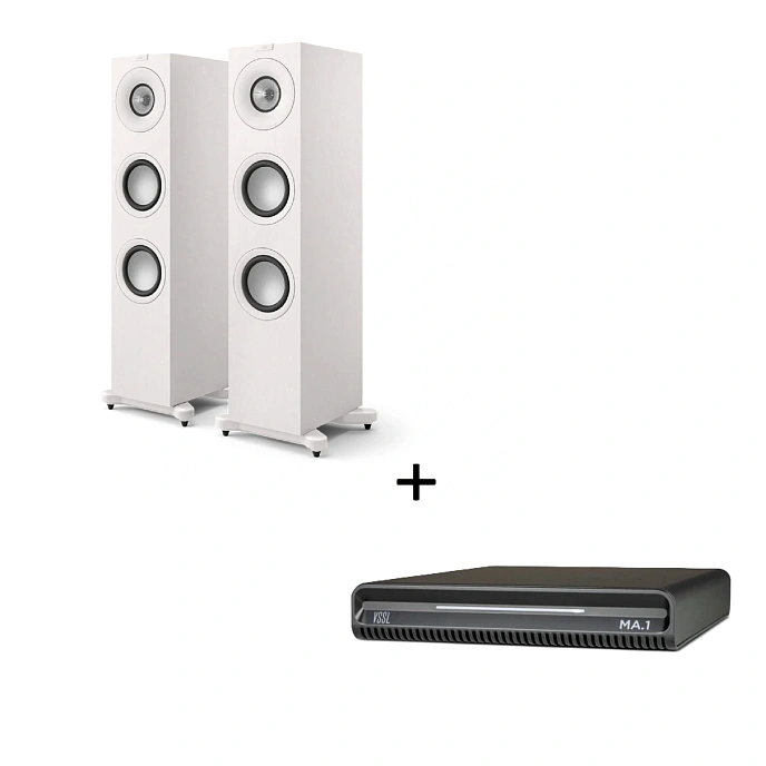 Speaker System KEF Q7 Meta Satin White (Pair) + VSSL MA.1 Black - img.0
