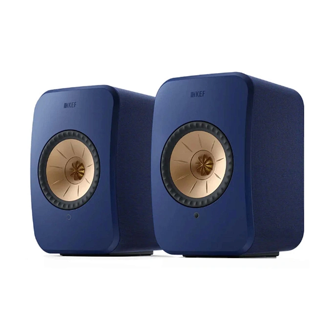 Bookshelf speakers KEF LSX II Cobalt Blue + KEF S1 Floor Stand Black - img.1