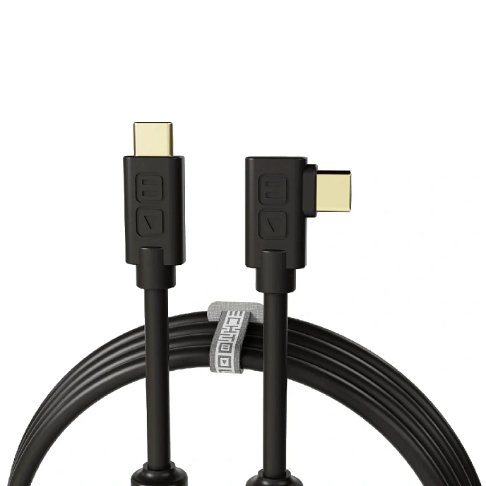 Cable DJTT Chroma Cables USB-C - USB-C Angled Black 1m - img.0