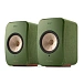 Bookshelf speakers KEF LSX II Olive Green + KEF S1 Floor Stand Black - img.1