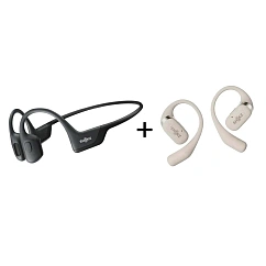 Headphones After Shokz OpenRun Pro Black + After Shokz OpenFit Beige