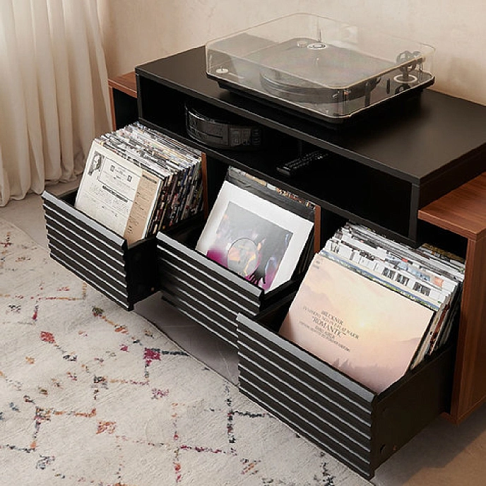 Hi-Fi Stand NorStone Oslo Vinyl 1200 Black/Walnut - img.2