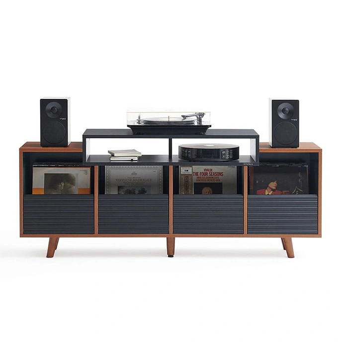 Hi-Fi Stand NorStone Oslo Vinyl 1600 Black/Walnut - img.3