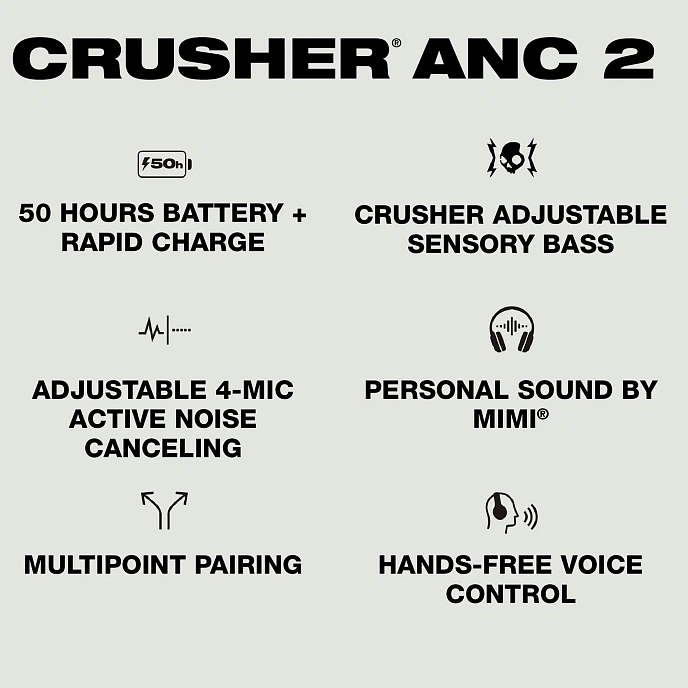 Over-ear headphones Skullcandy Crusher ANC 2 Preppy Summer - img.5