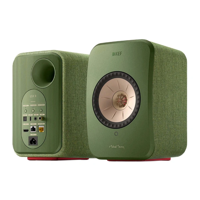 Bookshelf speakers KEF LSX II Olive Green + KEF S1 Floor Stand Black - img.3
