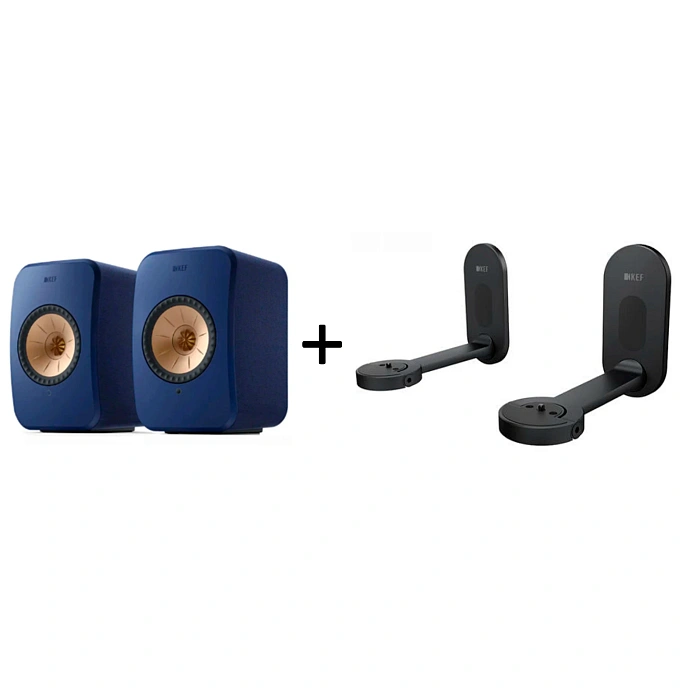 Kit KEF LSX II Cobalt Blue + KEF B1 Wall Bracket Black - img.0