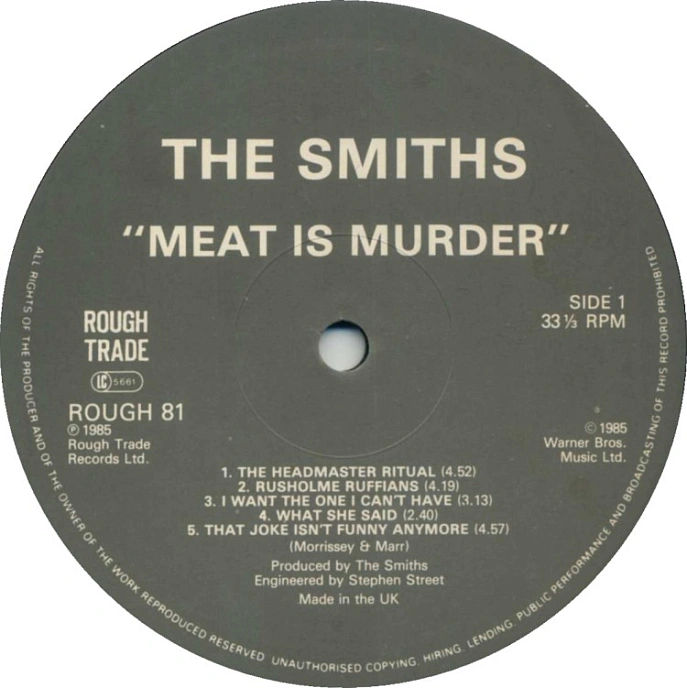 Vinyl Record The Smiths - Meat is Murder - LP - img.1