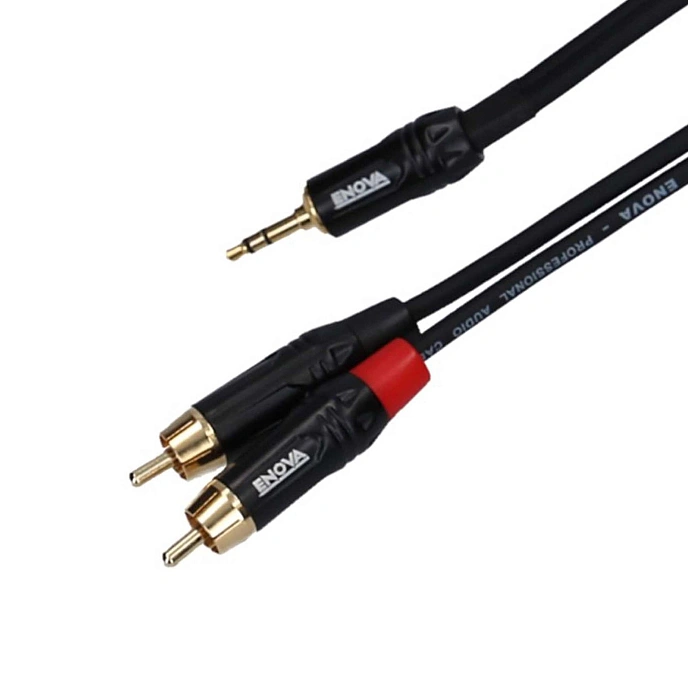 Cable ENOVA EC-A3-PSMCLM-3 Black 2RCA - 3.5мм 3m - img.2