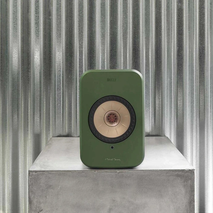 Bookshelf speakers KEF LSX II Olive Green + KEF S1 Floor Stand Black - img.6