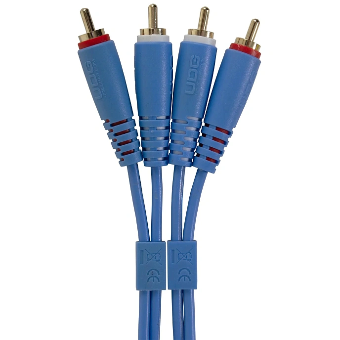 Cable UDG Ultimate Audio Cable Set 2RCA - 2RCA Straight 3m Blue - img.1