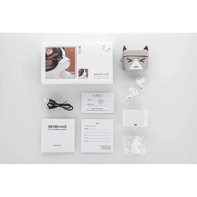 Wireless Headphones MoonDrop Nekocake Suit white - img.2