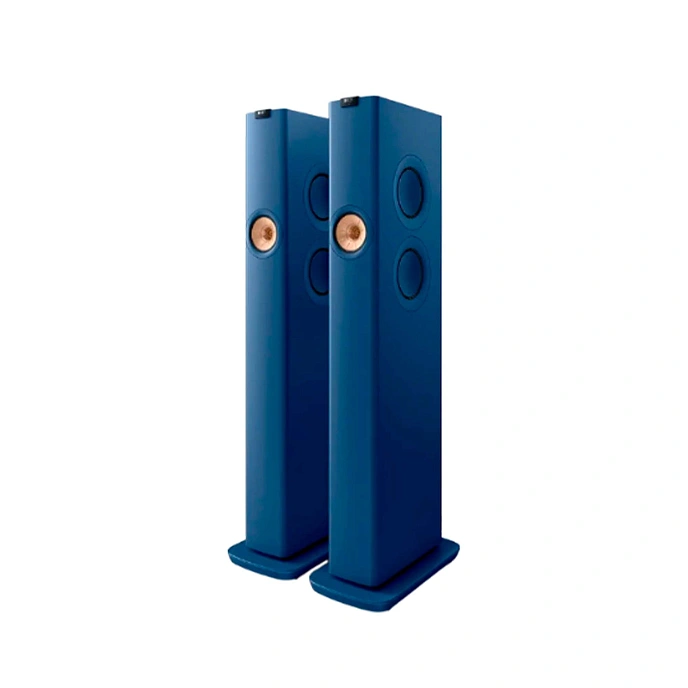 Floorstanding Speakers KEF LS60 Wireless Royal Blue + KEF KC 62 Black - img.1