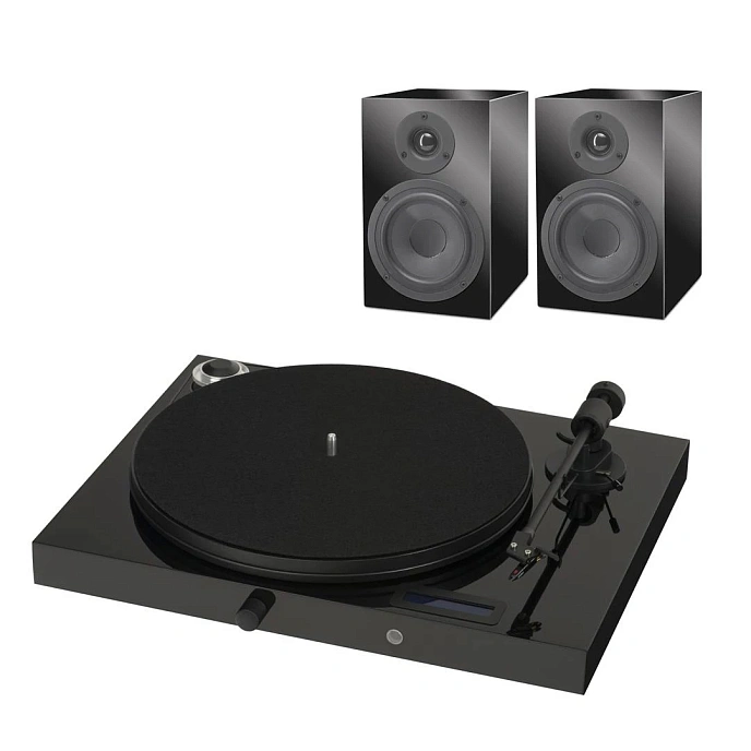Turntable Pro-Ject Set JukeBox E + Speaker Box 5 Piano Black - img.0
