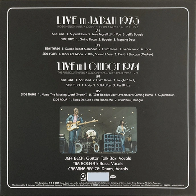 Box set Beck, Bogert & Appice - Live 1973 & 1974 (Boxset) - 4LP - img.2