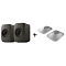KEF LSX II LT Graphite Grey + KEF P1 Desk Pad Silver