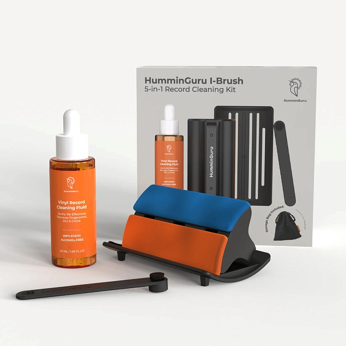 Vinyl record cleaning set HumminGuru I-Brush 5-in-1 Record Cleaning Kit - img.1
