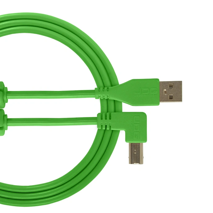 Cable UDG Ultimate Audio Cable USB-A - USB-B 3m Angled green - img.0