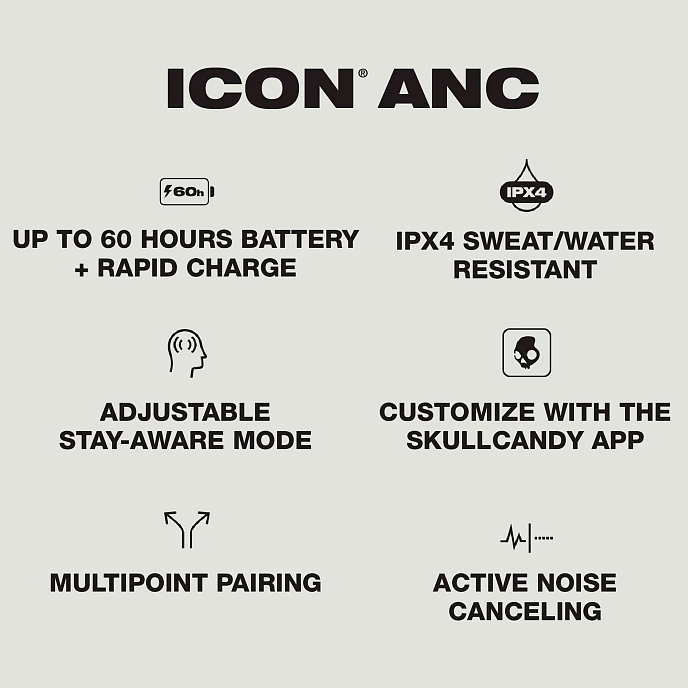 Wireless Headphones Skullcandy Icon True Black - img.5