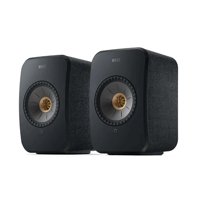 Bookshelf speakers KEF LSX II Carbon Black + KEF S1 Floor Stand Black - img.1