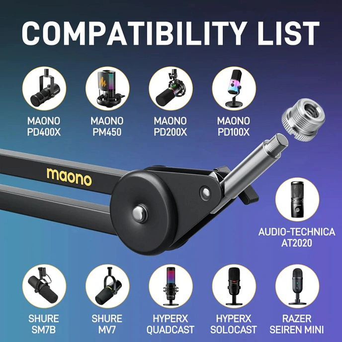 Microphone stand Maono BA37 Black - img.2