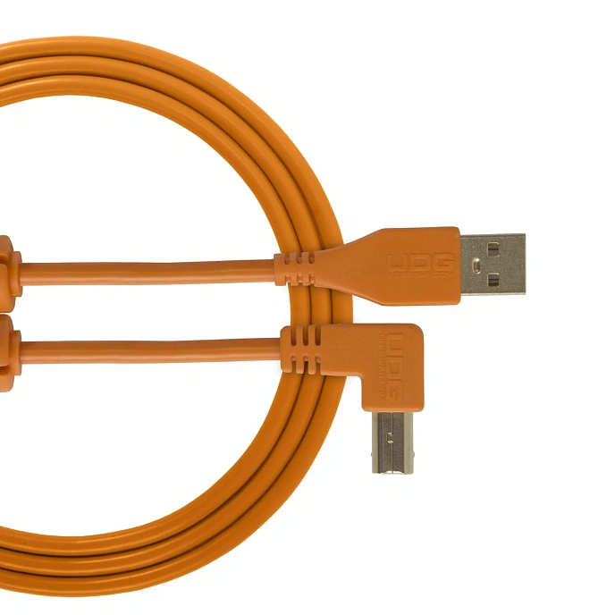 Cable UDG Ultimate Audio Cable USB-A - USB-B 2m Angled Orange - img.0