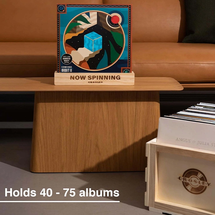 Vinyl Storage Box Crosley Record Storage Crate natural - img.2
