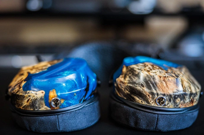 Over-ear headphones ZMF Atrium Resin Flake Blue Aluminum - img.5