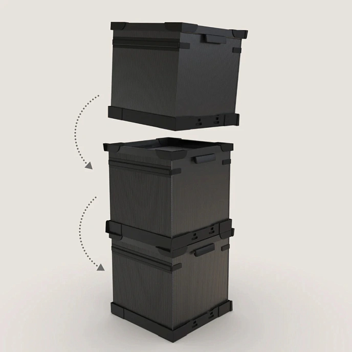 Vinyl Storage Box HumminGuru FlexiCube LP Storage Box Black - img.4
