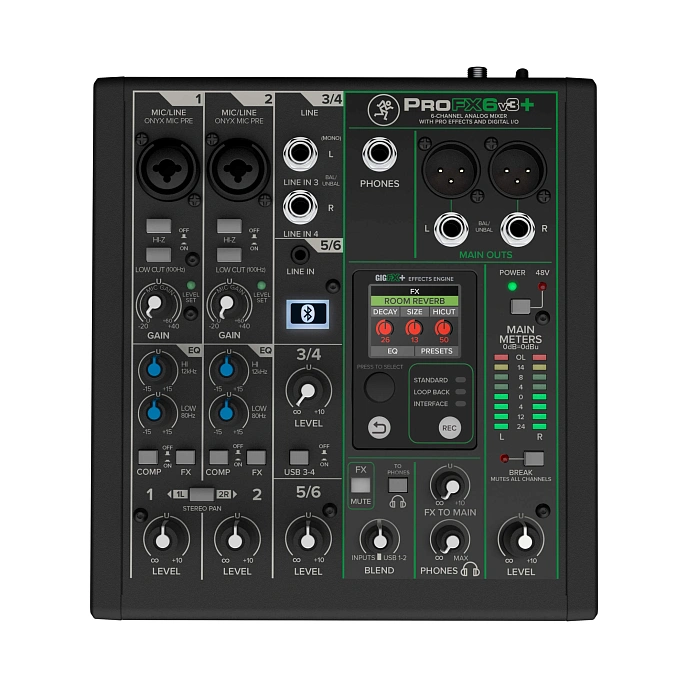 Mixing console Mackie ProFX6v3+ Black - img.0