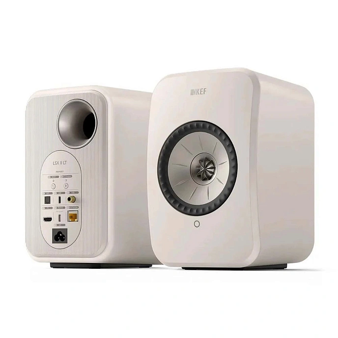 Bookshelf speakers KEF LSX II LT Stone White + KEF P1 Desk Pad Silver - img.3